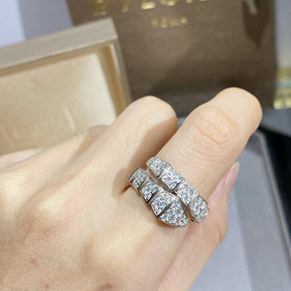 [Noble Jewelry]SERPENTI RING SILVER DIAMOND PAVED