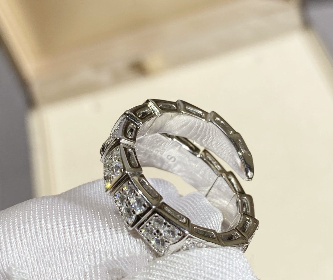 [Noble Jewelry]SERPENTI RING SILVER DIAMOND PAVED