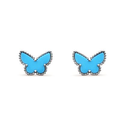 [Noble Jewelry]BUTTERFLY TURQUOISE EARRINGS SILVER