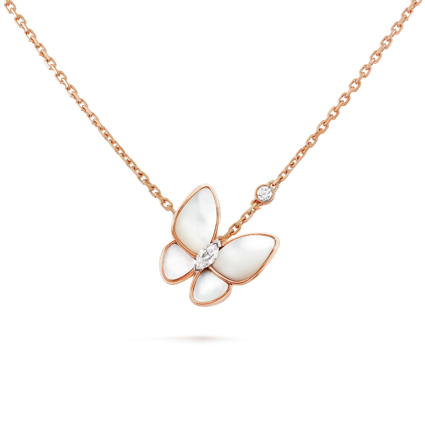 [Noble Jewelry]BUTTERFLY MOP DIAMOND NECKLACE