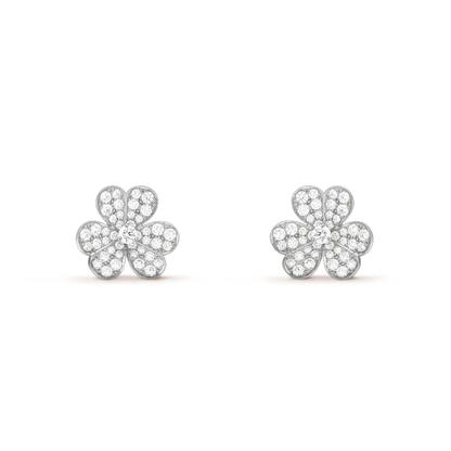 [Noble Jewelry]CLOVER COMOS DIAMOND EARRINGS SILVER