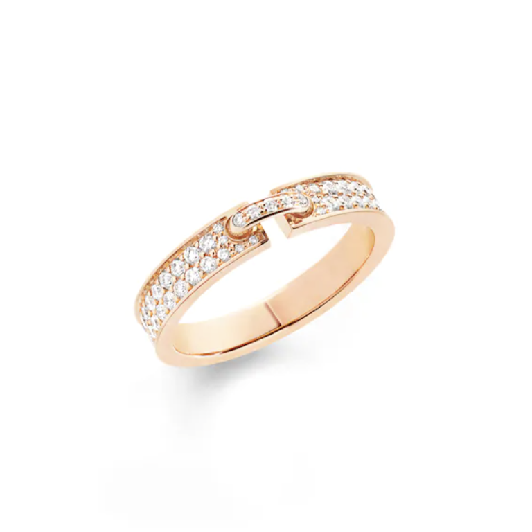 [Noble Jewelry]ALLIANCE LIENS VIDENCE PAVED DIAMOND 4MM RING