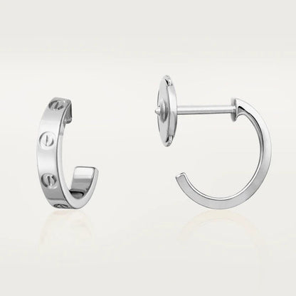 [Noble Jewelry]LOVE EARRINGS 2.65MM SILVER