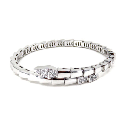 [Noble Jewelry]SERPENTI BRACELET DIAMONDS SILVER