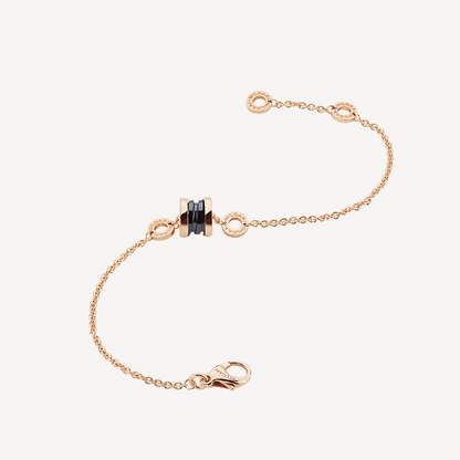 [Noble Jewelry]ZERO 1 SOFT PINK GOLD AND BLACK CERAMIC BRACELET