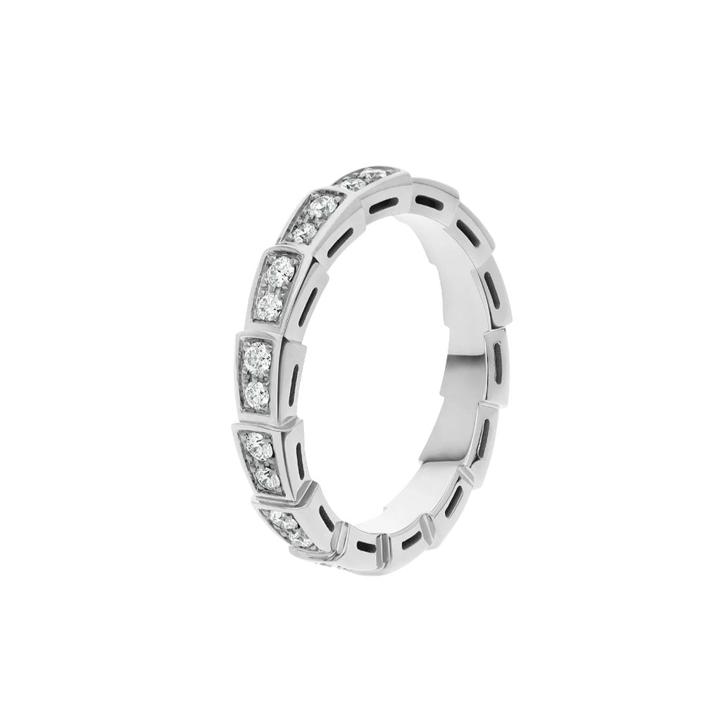 [Noble Jewelry]SERPENTI RING SILVER DIAMOND PAVED 3MM