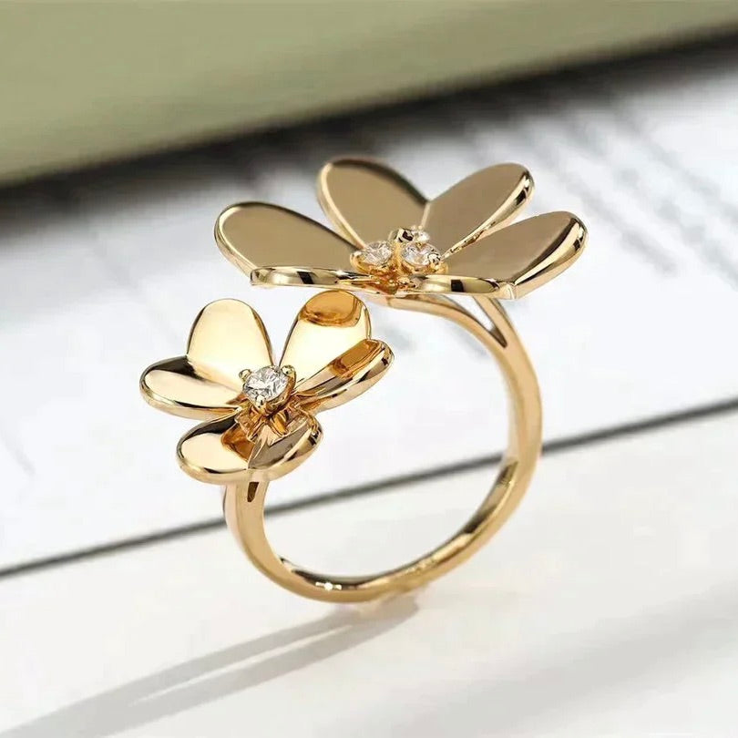 [Noble Jewelry]CLOVER COMOS GOLD DIAMOND RING