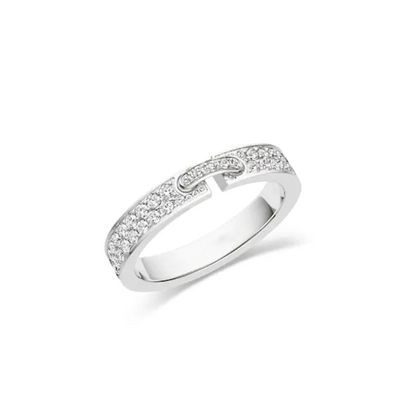 [Noble Jewelry]ALLIANCE LIENS VIDENCE PAVED DIAMOND 4MM RING