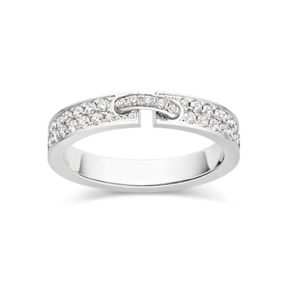 [Noble Jewelry]ALLIANCE LIENS VIDENCE PAVED DIAMOND 4MM RING