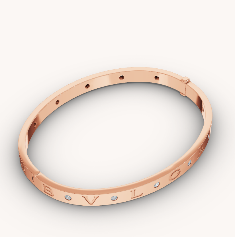 [Noble Jewelry]ZERO 1 PINK GOLD 12 DIAMONDS BRACELET