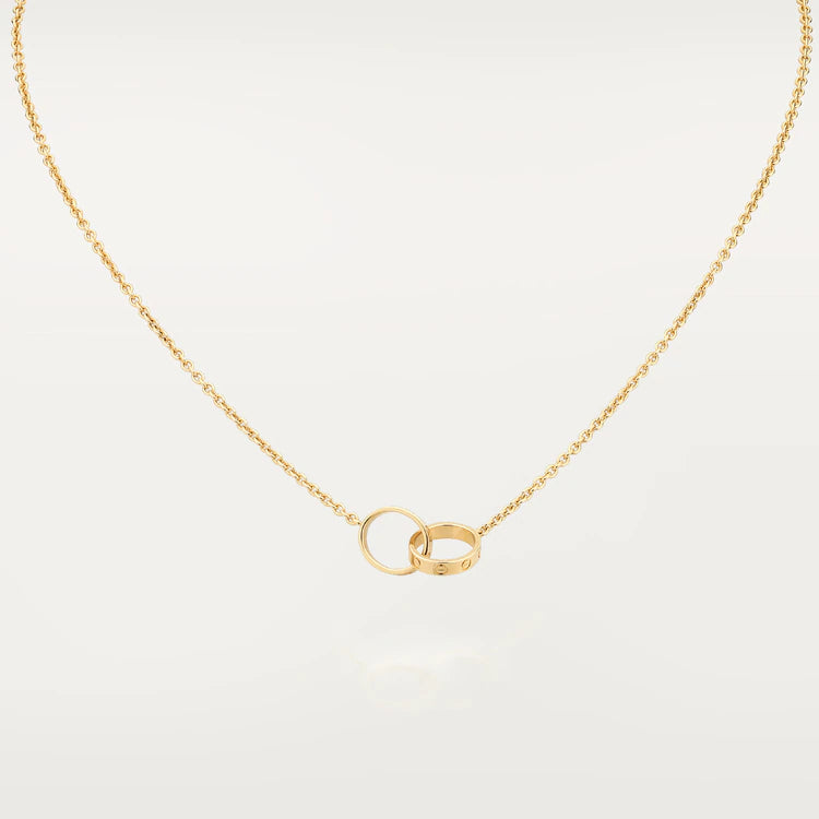 [Noble Jewelry]LOVE NECKLACE DOUBLE RING GOLD