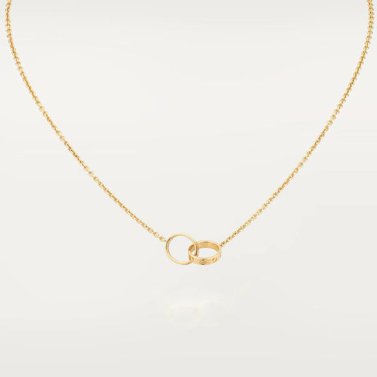 [Noble Jewelry]LOVE NECKLACE DOUBLE RING GOLD