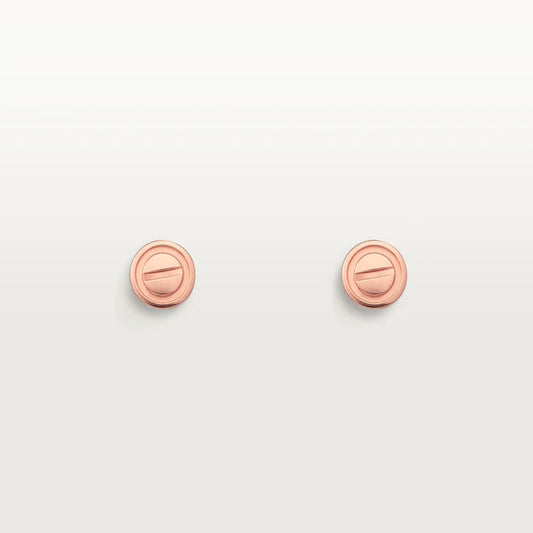 [Noble Jewelry]LOVE EARRINGS PINK GOLD 7.2MM