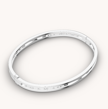 [Noble Jewelry]ZERO 1 SPIRAL LOGO SILVER BRACELET