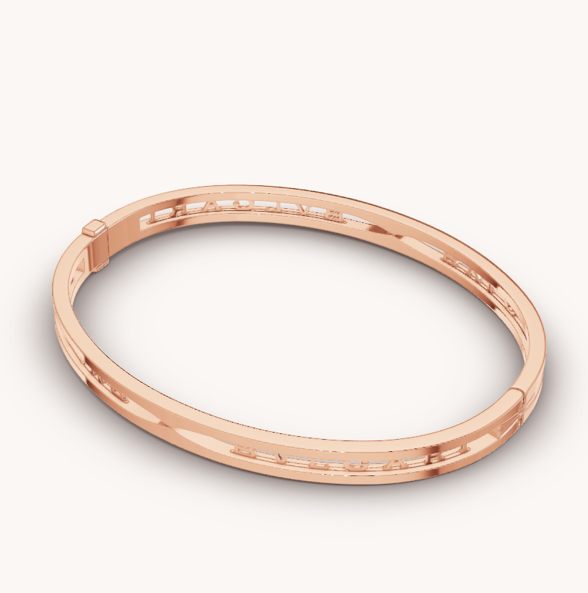 [Noble Jewelry]ZERO 1 SPIRAL LOGO PINK GOLD BRACELET