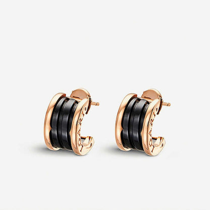 [Noble Jewelry]ZERO 1 PINK GOLD CERAMIC EARRINGS