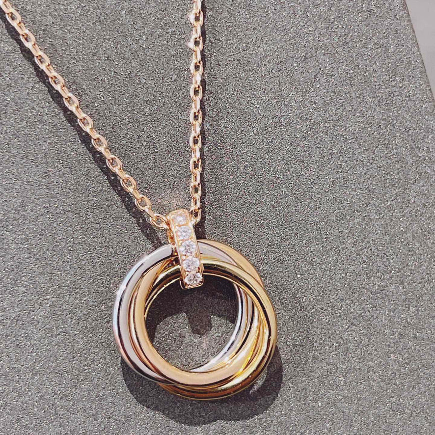 [Noble Jewelry]TRINITY NECKLACE GOLD  DIAMONDS