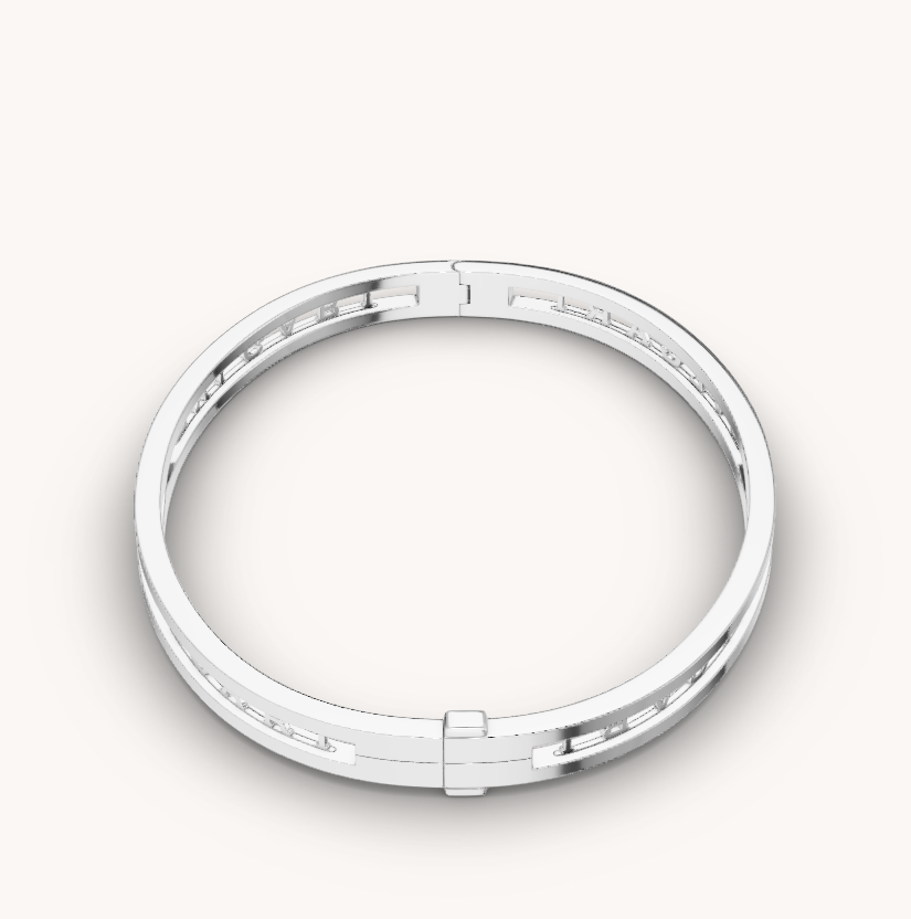 [Noble Jewelry]ZERO 1 SPIRAL LOGO SILVER BRACELET