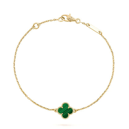 [Noble Jewelry]CLOVER BRACELET MALACHITE 1 MOTIF