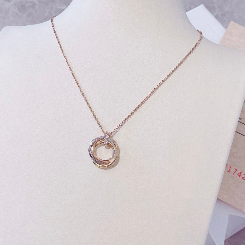 [Noble Jewelry]TRINITY NECKLACE GOLD  DIAMONDS