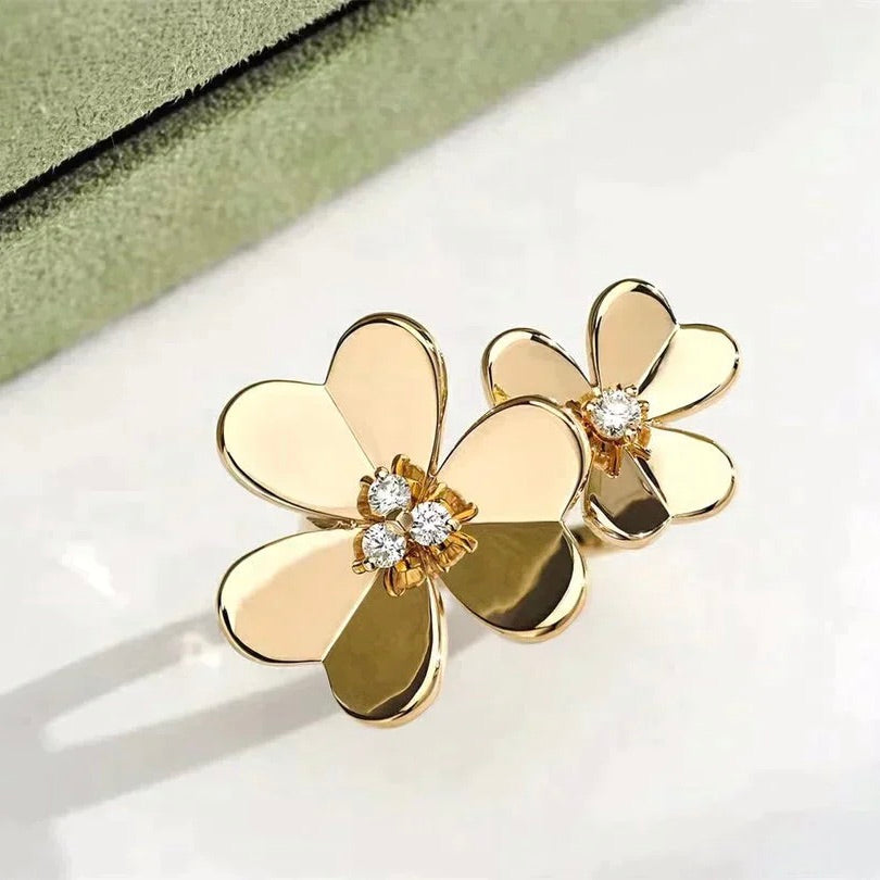 [Noble Jewelry]CLOVER COMOS GOLD DIAMOND RING