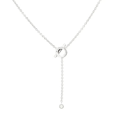 [Noble Jewelry]FINESSE SILVER DIAMOND NECKLACE