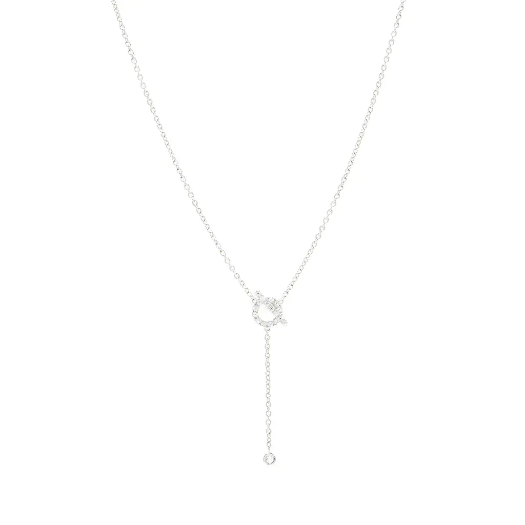 [Noble Jewelry]FINESSE SILVER DIAMOND NECKLACE