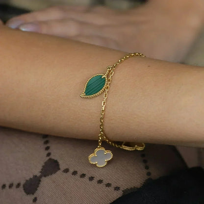 [Noble Jewelry]LUCKY SPRING 5 MOTIF GOLD BRACELET