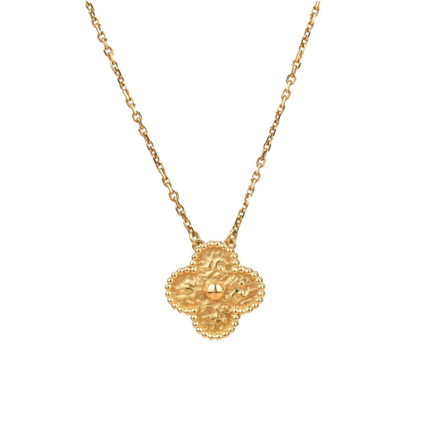 [Noble Jewelry]CLOVER 15MM  BRONZING NECKLACE