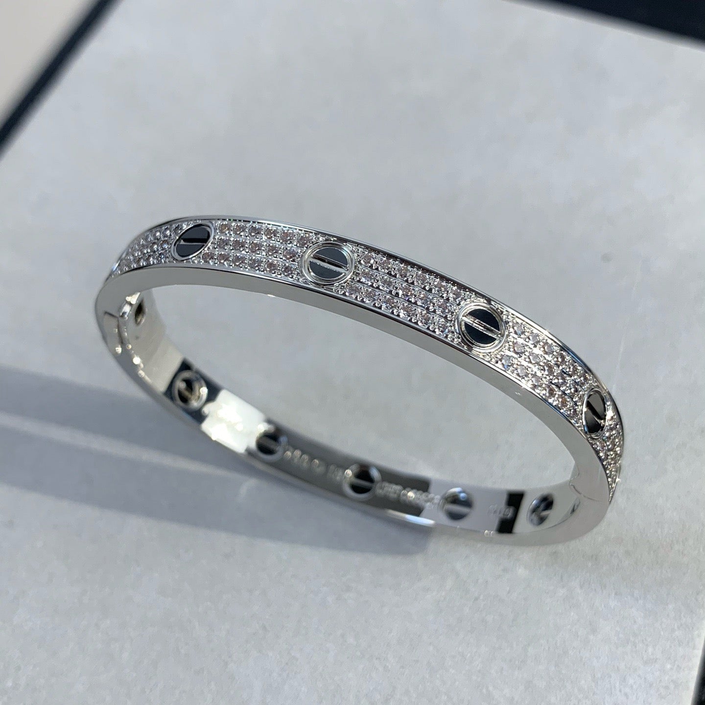 [Noble jewely]LOVE BRACELET 6.1MM DIAMOND-PAVED CERAMIC