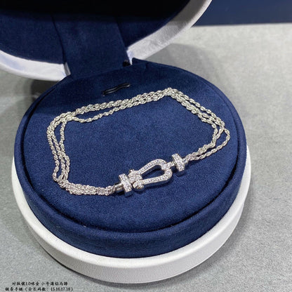 [Noble Jewelry]FORCE SMALL HORSESHOE  DIAMOND CHAIN ROPE BRACELET