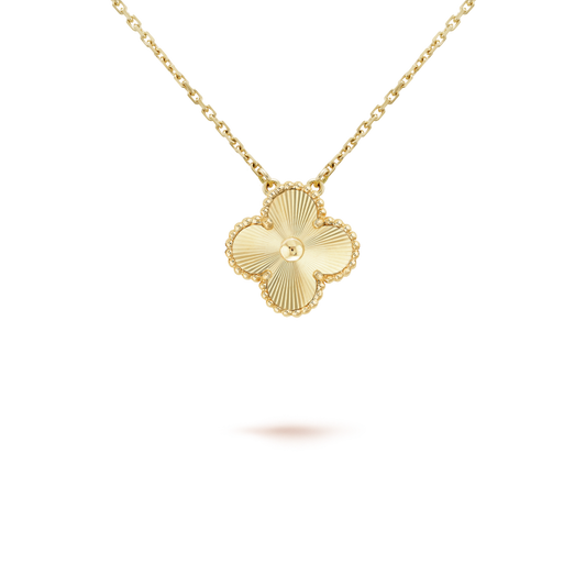 [Noble Jewelry]CLOVER 15MM LASER NECKLACE