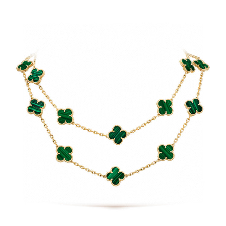 [Noble Jewelry]CLOVER 20 MOTIFS MALACHITE GOLD