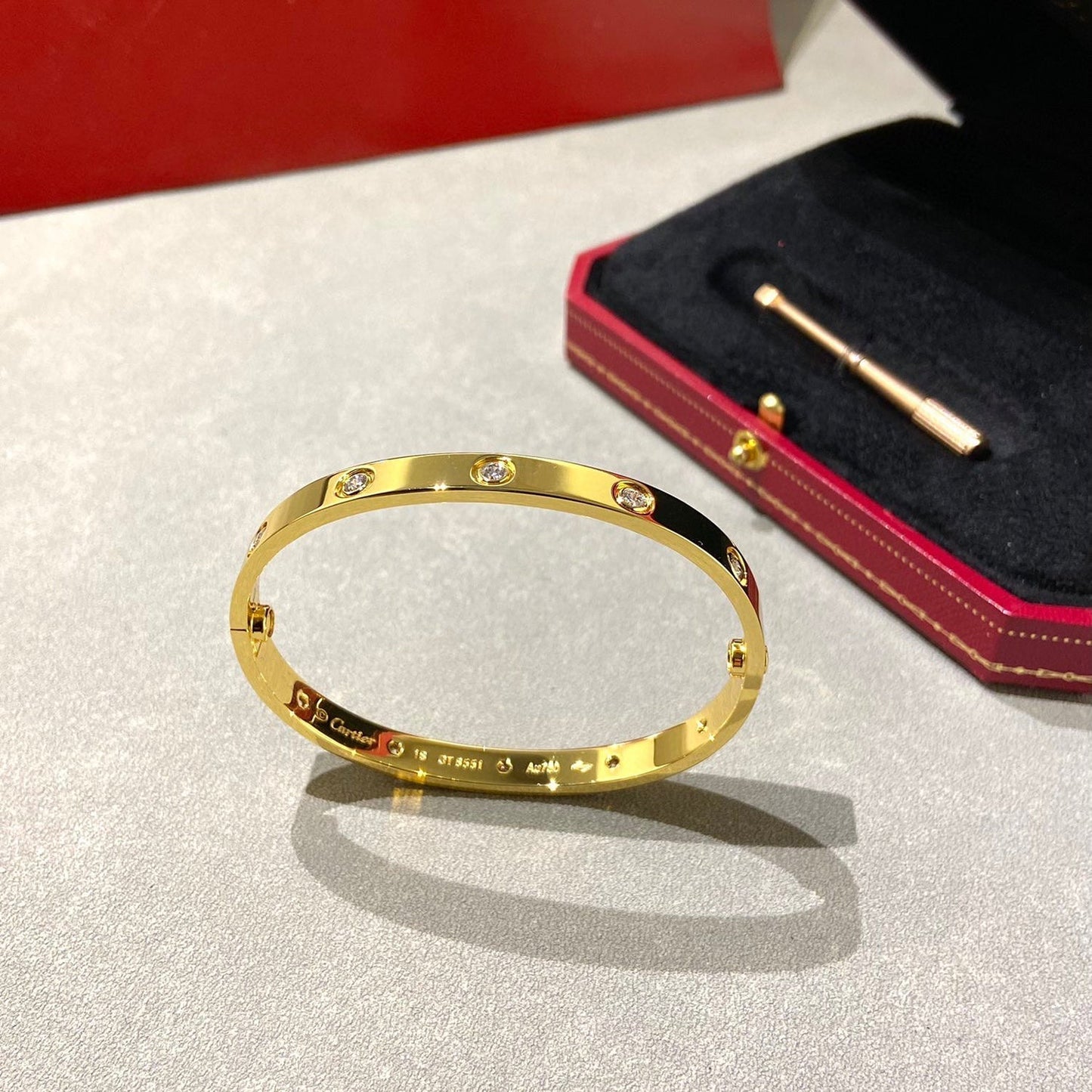 [Noble Jewelry ]LOVE BRACELET 6.1MM 10 DIAMONDS