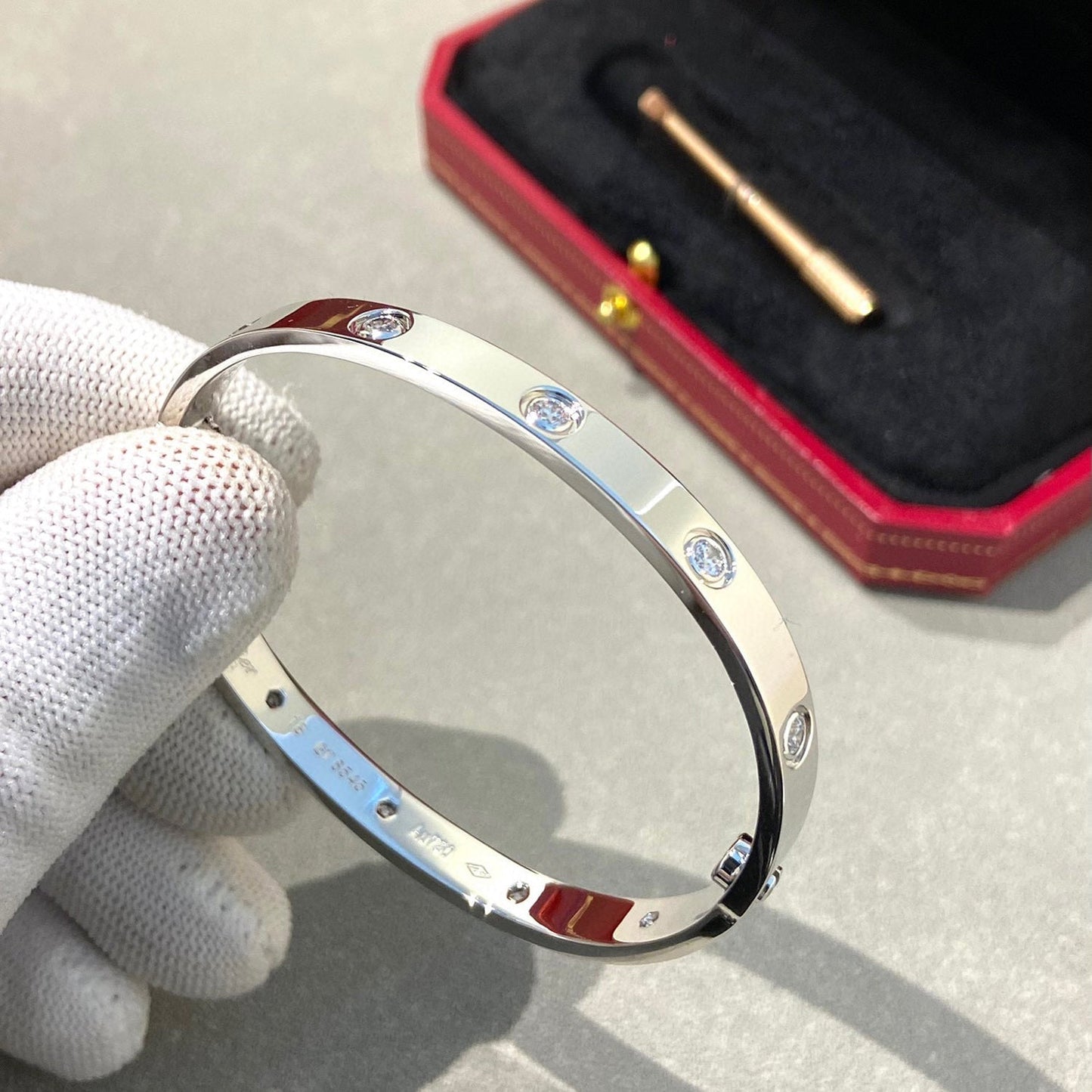 [Noble Jewelry ]LOVE BRACELET 6.1MM 10 DIAMONDS