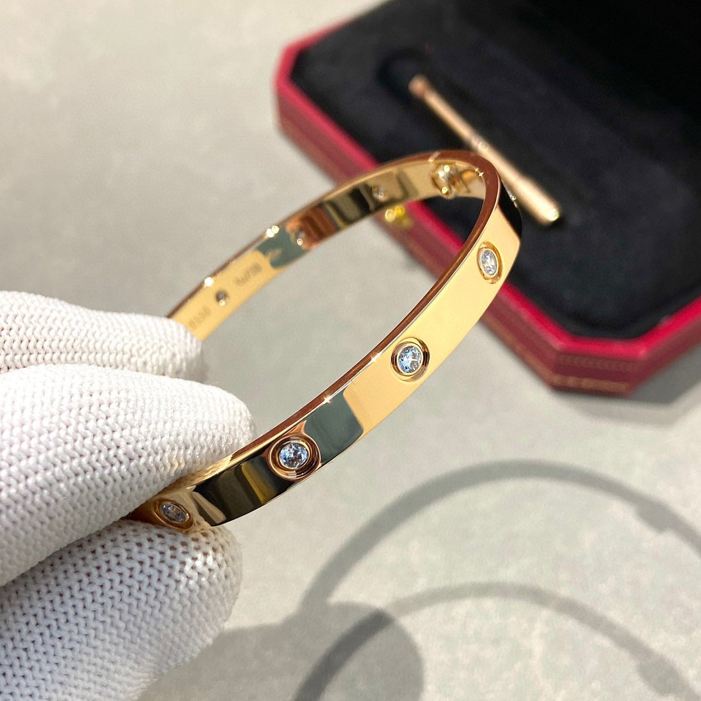 [Noble Jewelry ]LOVE BRACELET 6.1MM 10 DIAMONDS