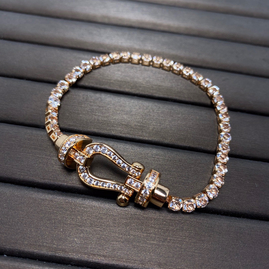 [Noble Jewelry]FORCE  LARGE HORSESHOE FULL DIAMOND TENNIS BRACELET