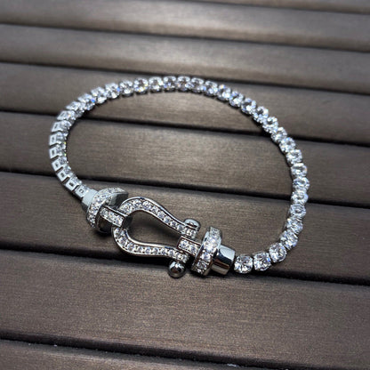 [Noble Jewelry]FORCE  LARGE HORSESHOE FULL DIAMOND TENNIS BRACELET