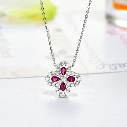 [Noble Jewelry]LOOP NECKLACE FULL MOTIF DIAMOND 16MM MULTIPLE COLORS