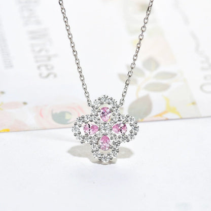 [Noble Jewelry]LOOP NECKLACE FULL MOTIF DIAMOND 16MM MULTIPLE COLORS