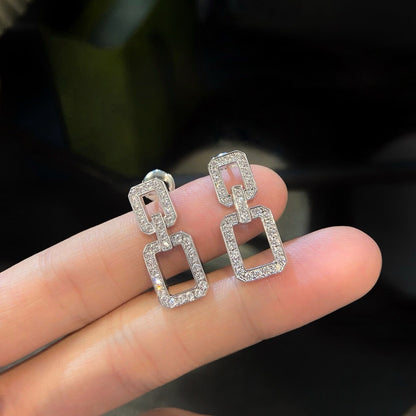 [Noble Jewelry]LINKS MEDIUM EARRINGS DIAMOND