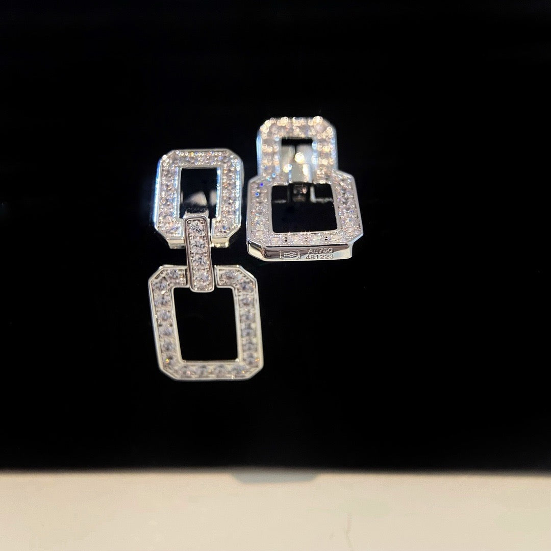 [Noble Jewelry]LINKS MEDIUM EARRINGS DIAMOND