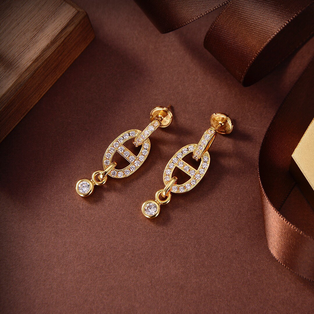 [Noble Jewelry]HM CHAINE DIAMOND EARRINGS