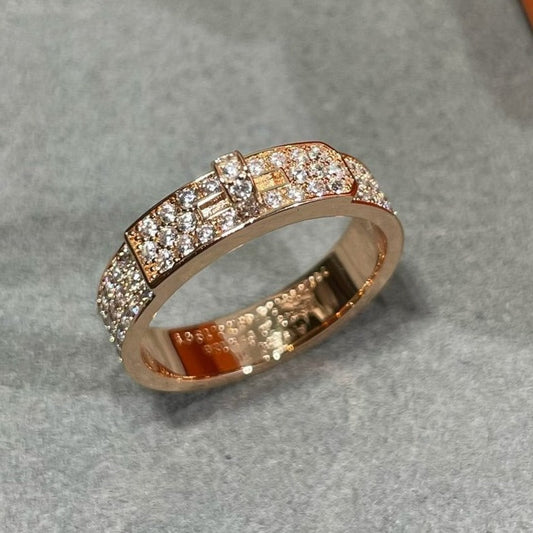 [Noble Jewelry]KELLY PINK GOLD DIAMOND RING