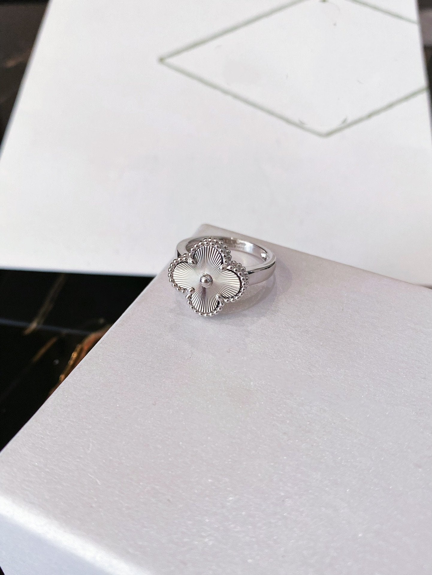 [Noble Jewelry]CLOVER SILVER RING