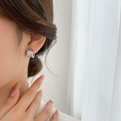 [Noble Jewelry]ZERO 1 DIAMOND PAVED EARRINGS