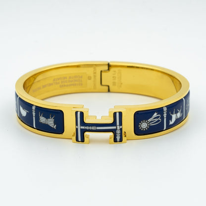 [Noble Jewelry]H BRACELET BLUE CERAMIC