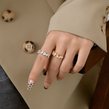 [Noble Jewelry]Delicate Multi Cut Ring