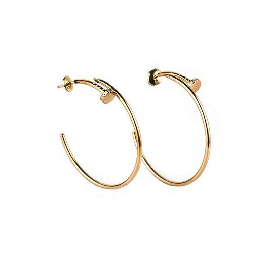 [Noble Jewelry]JUSTE EARRINGS GOLD DIAMONDS 1.8MM