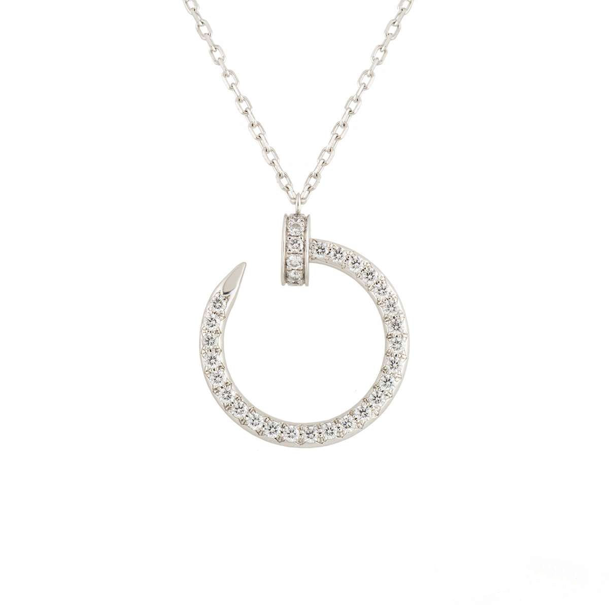 [Noble Jewelry]JUSTE NECKLACE SILVER DIAMONDS